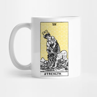 The Strength - A Geometric Tarot Print Mug